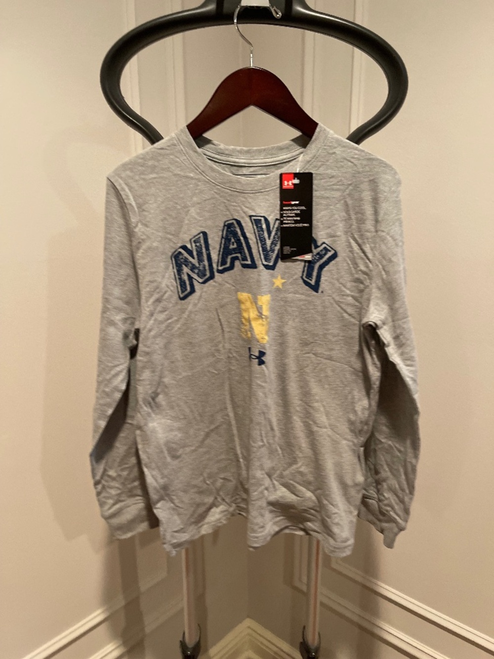 Under Armour Boys Long Sleeve US Navy T-Shirt
